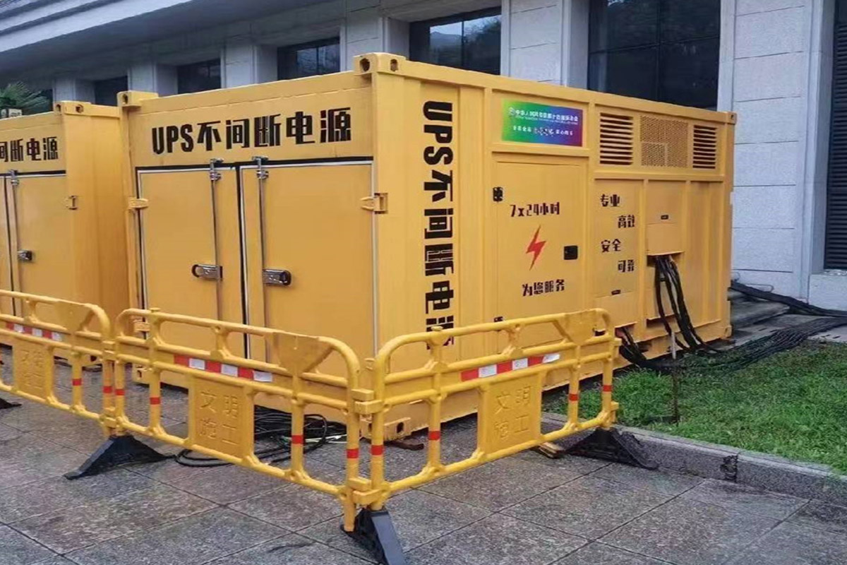 临汾发电机租赁施工现场